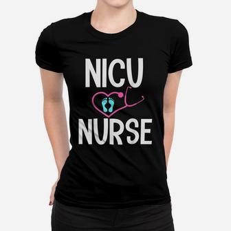 Nicu Nurse Shirt Cute Neonatal Icu Nursing Gift Tee Women T-shirt | Crazezy