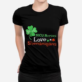 Nicu Nurses Shenanigans St Patrick Day Emergency Room Shirt Women T-shirt | Crazezy