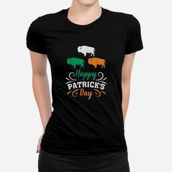 Nn Lucky Buffalo Patricks Day Shamrock Irish Costume Women T-shirt - Monsterry