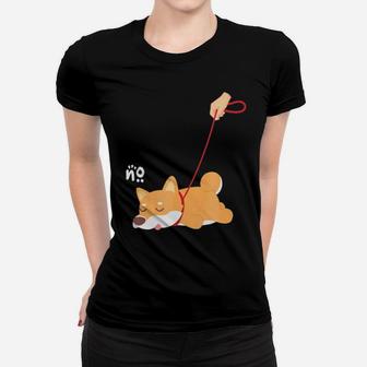 Nope Lazy Shiba Inu Dog Lover Xmas Gift Women T-shirt - Monsterry AU