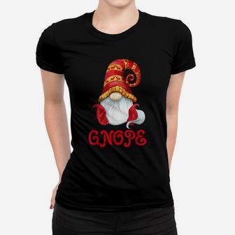Nordic Gnome Christmas Gnope - Garden Gnome Merry Christmas Women T-shirt | Crazezy