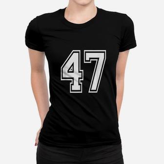 Number 47 Birthday Varsity Sports Team Jersey Women T-shirt | Crazezy