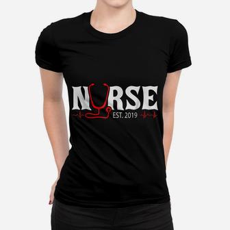 Nurse Grad Shirt Nursing Student Graudation 2019 Tshirt Gift Women T-shirt | Crazezy