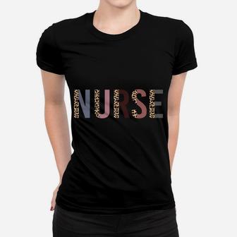 Nurse Leopard Print Nursing School Women Cute Sweatshirt Women T-shirt | Crazezy