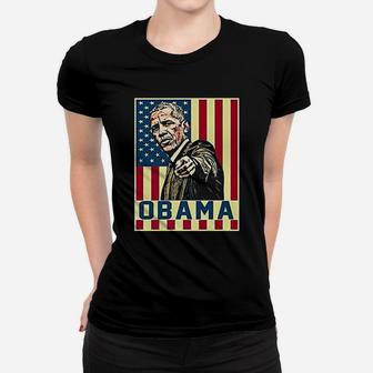 Obama 44Th Usa Pop Art Vintage Usa America Women T-shirt | Crazezy