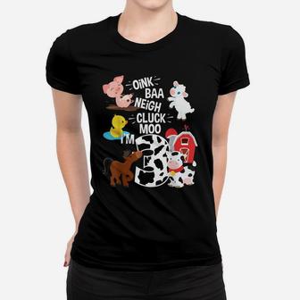 Oink Baa Neigh Cluck Moo I'm 3 Yrs Old Farm Theme Birthday Women T-shirt | Crazezy AU