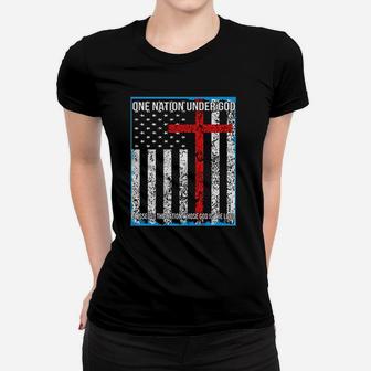 One Nation Under God With Flag Printed Women T-shirt | Crazezy DE