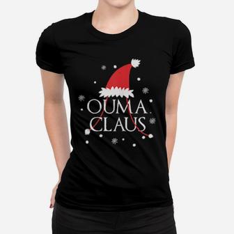 Ouma Claus Hat Grandma Ouma Lovely Xmas Outfit Cute Women T-shirt - Monsterry
