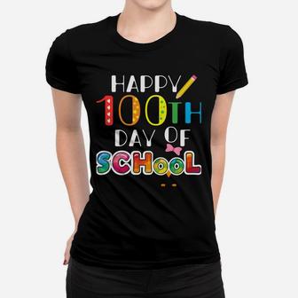 Owl With Bow Happy 100Th Day Of School Teacher & Student Women T-shirt | Crazezy AU