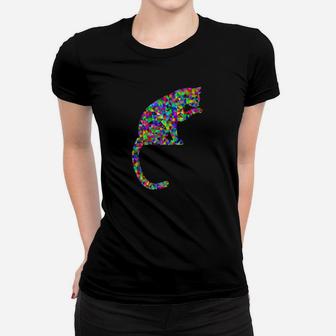 Pac-Man Mosaik Design Herren Frauen Tshirt in Schwarz, Retro Arcade Motiv - Seseable