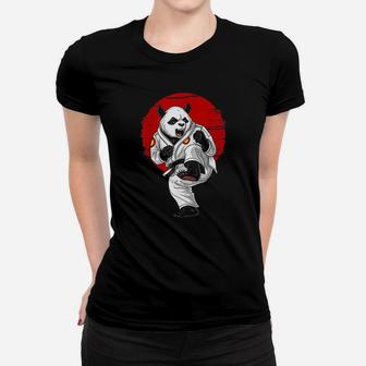 Panda Bear Karate Kickboxing Kung Fu Taekwondo Martial Arts Women T-shirt | Crazezy