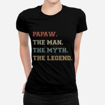 Papaw Man Myth Legend Funny Varsity Personalized Names Sweatshirt Women T-shirt | Crazezy UK