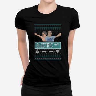 Pardon My Take Electric Avenue Ugly Christmas Sweater Sweatshirt Women T-shirt | Crazezy CA