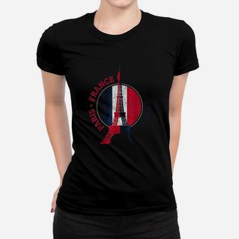 Paris France Eiffel Tower French Flag Travel Women T-shirt | Crazezy CA