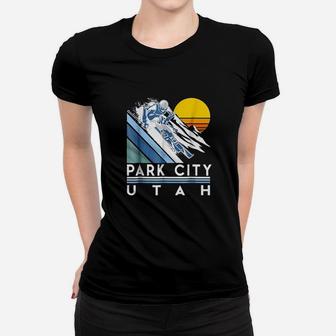 Park City Utah Retro Ski Women T-shirt | Crazezy