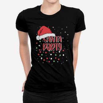 Party Santa Claus Family Matching Pajama Women T-shirt - Monsterry