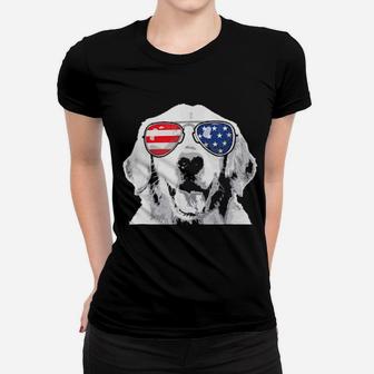 Patriotic Golden Retriever Dog 4Th Of July Women T-shirt - Monsterry AU