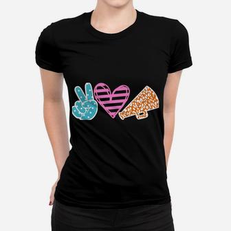 Peace Love Cheer Cheerleader Teen Girls Funny Cheerleading Sweatshirt Women T-shirt | Crazezy