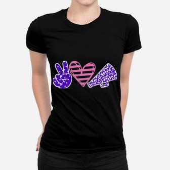 Peace Love Cheer Cheerleader Teen Girls Funny Cheerleading Women T-shirt | Crazezy DE