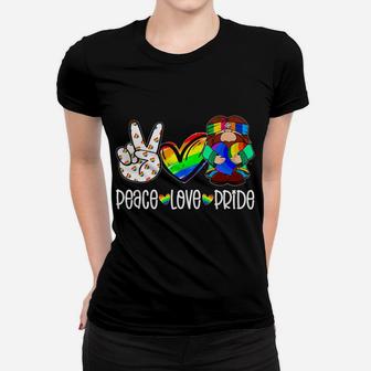 Peace Love Gay Pride Hippie Gnome Rainbow Lgbt Women T-shirt | Crazezy DE