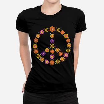 Peace Sign Flower Hippie Costume 60S 70S Women T-shirt | Crazezy UK