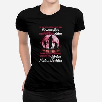 Personalisiertes Vater-Tochter Frauen Tshirt, Wolf Motiv und Spruch - Seseable