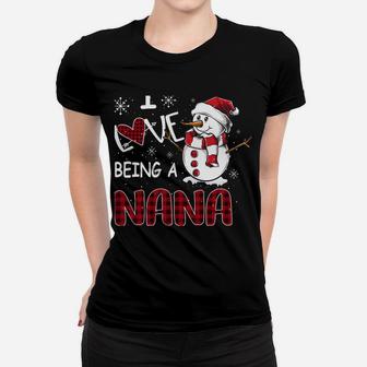 Ph Merry Christmas I Love Being A Nana Xmas Snow Gift Women T-shirt | Crazezy CA