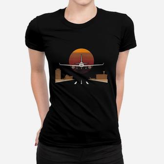 Pilot Airplane Airport Women T-shirt | Crazezy UK