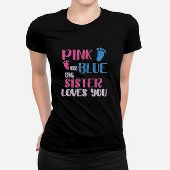 Pink Or Blue Gender Reveal Women T-shirt | Crazezy