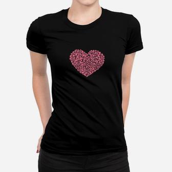 Pink Skull Heart Funny Valentines Day Women T-shirt - Thegiftio