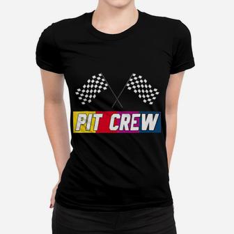 Pit Crew Dirt Track Car Racing Women T-shirt - Monsterry