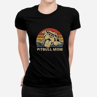 Pitbull Mom Women T-shirt | Crazezy