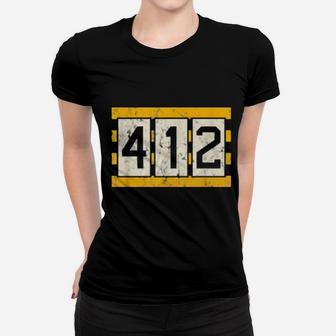 Pittsburgh 412 Vintage Distressed Football Women T-shirt - Monsterry UK