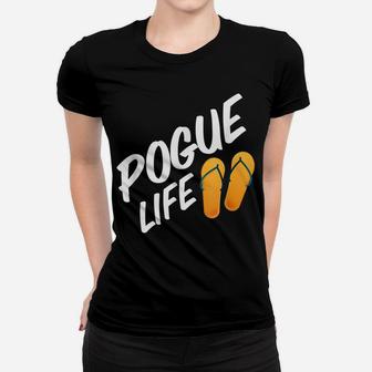 Pogue Life Vintage With Flip Flop Retro Women T-shirt | Crazezy