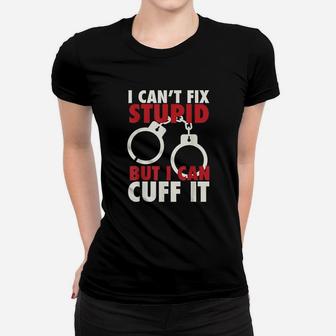 Police Officer Handcuff Funny Cop Chain Women T-shirt | Crazezy