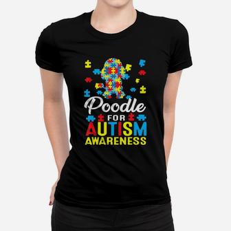 Poodle For Autism Awareness Dog Lover Gift Puzzle Women T-shirt - Monsterry