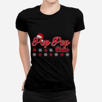 Pop Pop Claus Matching Family Christmas Pajamas Gifts Women T-shirt | Crazezy