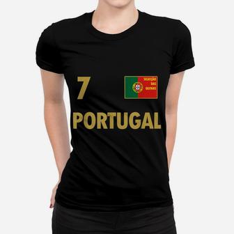 Portugal National Football Team - Jersey Style Nr 7 Soccer Women T-shirt | Crazezy AU