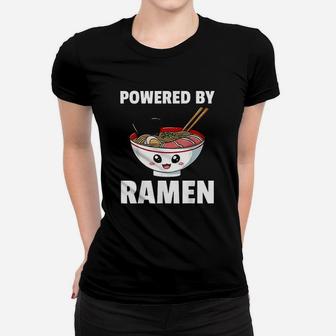 Powered By Ramen Noodle Japanese Bowl Cup Miso Women T-shirt | Crazezy DE