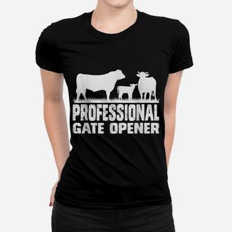 Professional Gate Opener Cow Apparel Women T-shirt | Crazezy