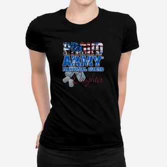 Proud Army National Guard Daughter Usa Flag Shirt Women Women T-shirt | Crazezy