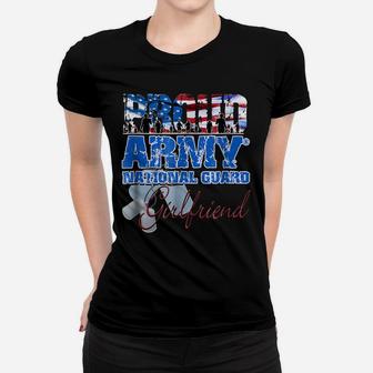 Proud Army National Guard Girlfriend Usa Flag Shirt Women Women T-shirt | Crazezy CA