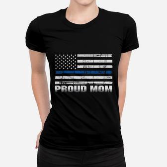 Proud Mom American Flag Women T-shirt | Crazezy