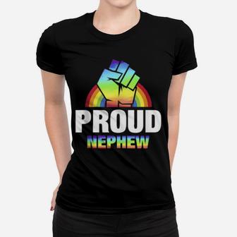 Proud Nephew Gay Pride Women T-shirt - Monsterry