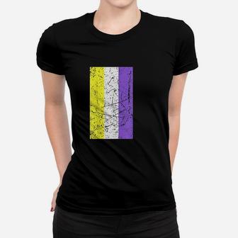 Proud Nonbinary Community Colorful Pride Flag Lgbt Gift Women T-shirt | Crazezy