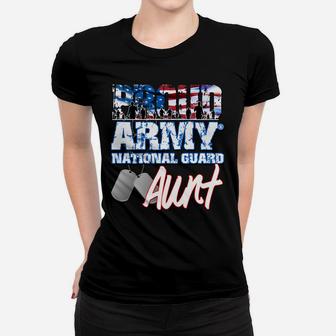 Proud Patriotic Army National Guard Aunt Usa Flag Women Women T-shirt | Crazezy
