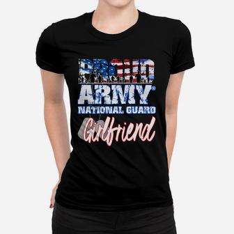 Proud Patriotic Army National Guard Girlfriend Usa Flag Women T-shirt | Crazezy