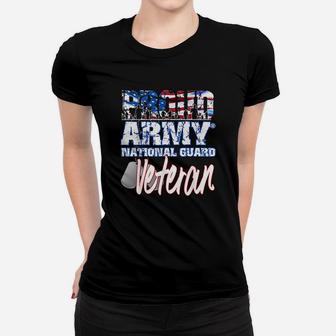 Proud Patriotic Army National Guard Veteran Usa Flag Women T-shirt | Crazezy DE