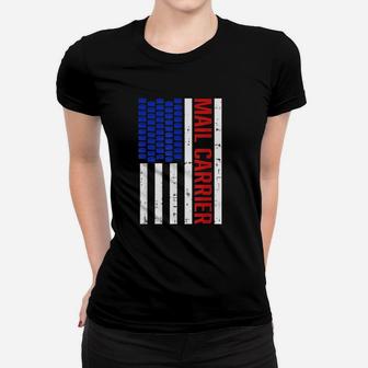 Proud Patriotic Postal Worker American Flag Women T-shirt | Crazezy UK