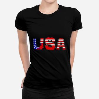 Proud USA American Flag Gift For Americans Women T-shirt - Seseable